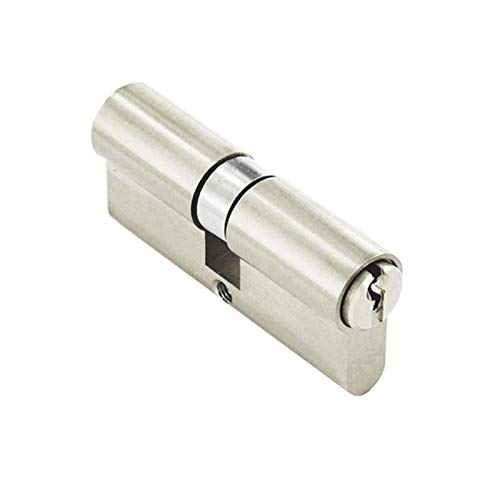 Double Euro Cylinder Lock with Nickel Finish 40 x 60mm