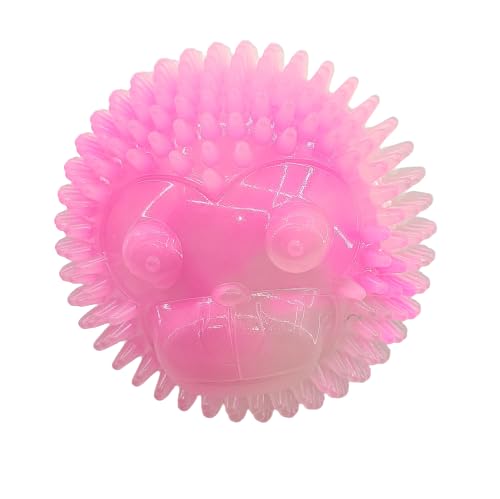Pups&Pets Pets face Shape Spike Ball | Squeaky Sound 3.5" Radium Glowing Interactive Toy | Teeth Cleaning Ball for Puppies and Dogs - Glow in Night (B0CN6KFSPG) Amazon Price History, Amazon Price Tracker