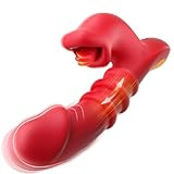 Cacuola Vibrator Sex Spielzeug für die Frau, 50 Mal/Min Intensiv Stoßen Gleitring Lecken Dildo, APP Sexspielzeug Vibratorensets für Frauen Klitoris, Vibration für Frauen Umschnall-Dildos Sex Toys
