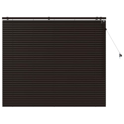 Persiana de madera marrón oscuro de 160x130 cm para proteger tu salón de la luz 2