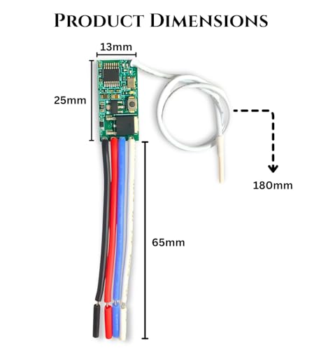 Image of ROBOWAY 1Pcs QIACHIP 433MHz Wireless RF Receiver Module with MOSFET Output, DC 3.6-24V Remote Control Switch, EV1527 Learning Code, 1 Channel (Pack of 1)