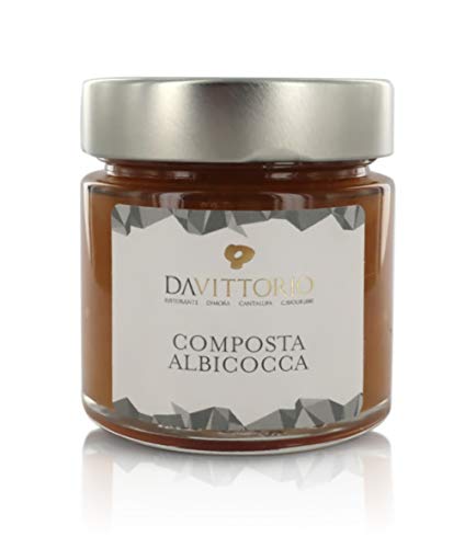 Da Vittorio Apricot Compote Made with Apricots from Trentino, Italy - 270 g / 9.52 oz Jar