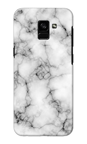 Image of Light White Marble Texture Natural Pattern Hard Back Case Cover for Samsung Galaxy A5 (2018) / Samsung A8 (2018), A530F, A530F / DS Back Cover -(J5) VNS2230