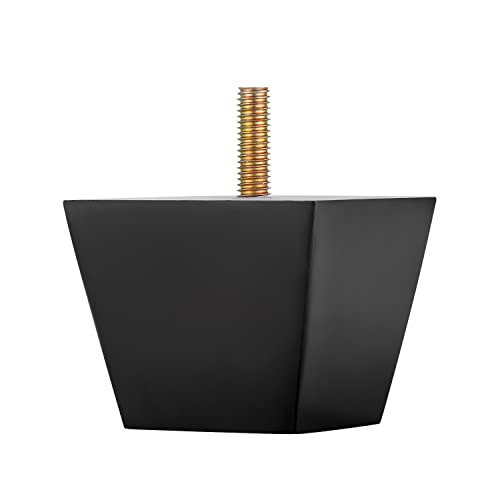 Furniture Legs 2 Inch Black Square Sofa Couch Feet Wood Replacement Leg Set Of 4 For Ottoman Dresser Cabinet #TOP1