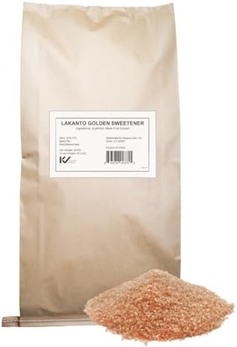 Lakanto Bulk Monk Fruit Sweetener with Erythritol, Golden Raw Cane, 20 kg
