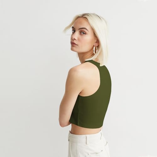 Image of KERI PERRY Tops for Women Crop Top for Women's Tank Activewear Tee Sports Western Casual Cotton Camisole Pack of 3 Combo