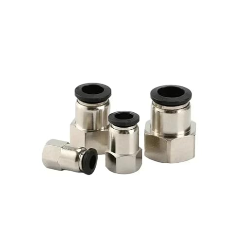 Accesorios neumaticos PLF manguera 6mm racor codo plastico negro rosca de 1/4 4