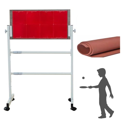 Table Tennis Return Board with Universal Wheels,Professional Table Tennis Return Board,Indoor Training Equipment,Angle Adjustable,Suitable for Home Gyms and Schools