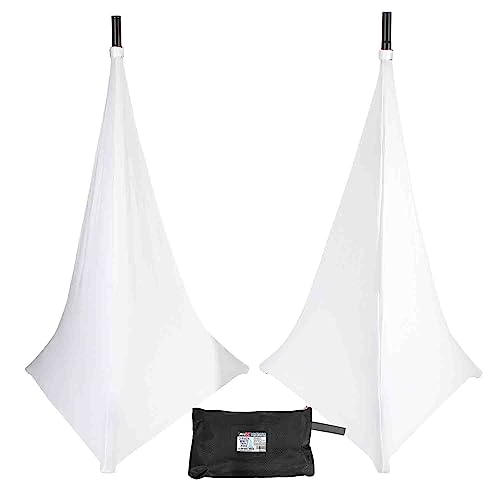 ProX X-SP3SC-WX2 Two-Pack Three Side Speaker Stand Cover Scrim - White