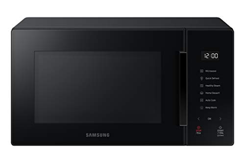 Image of Samsung 23 L Solo Baker Series Microwave Oven (MS23T5012UK /TL, Black, With Steamer Bowl)