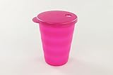 Original Tupperware TUPPERWARE Junge Welle Trinkhalmbecher 330 ml neon pink Trinkhalm Becher