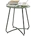 Patio Beistelltisch, HollyHOME Runder Gartentisch Kleiner Beistelltisch Couchtisch Nachttisch Metalltisch für Wohnzimmer Garten Terrasse Balkon Outdoor, Grün