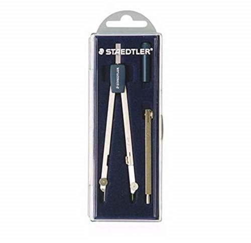 Staedtler Mars Basic 559 C03. Compás de precisión. Estuche con un compás, un tubo de minas de repuesto y un alargador