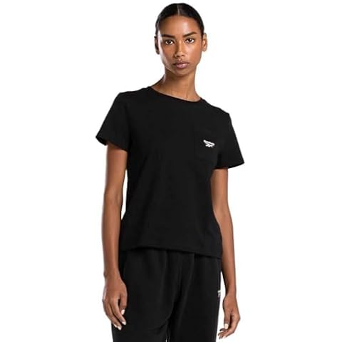 Reebok Women's Small Logo T-Shirt, Black Cover