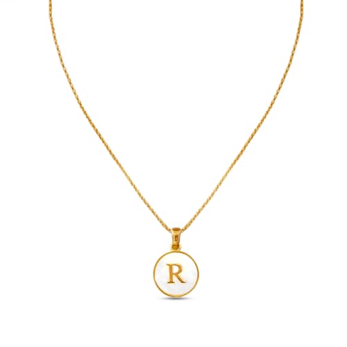 Image of Rubans Demi Fine Stainless Steel Alphabet Pendant CZ Gift for Women & Girls