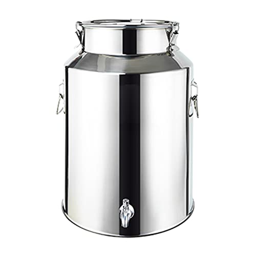 Bidon à lait hermétique en acier inoxydable 9L avec robinet pour stockage de vin