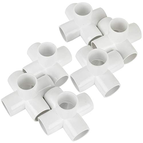 12 Pack 5 Way Pvc Fitting 1 inch Furniture PVC Fittings 5Way