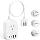 Kakyanill European Travel Plug Adapter, 5ft Detachable Extension Cord with Type C/G/E/F Plug Kit,...
