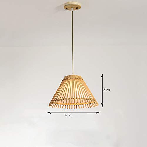Lustre en osier style Asie du Sud-Est suspension lanterne réglable - 8