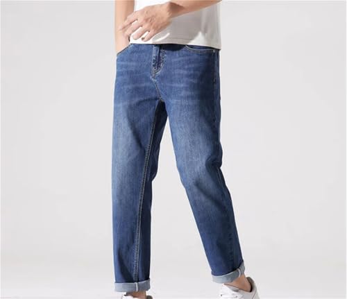 Men's Stretch Jeans Slim Straight Regular Fit Denim Pants Trousers3