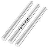 3PCS Aluminum Rod 1 inch Aluminum Round Bar Stock 6061 Solid Extruded Lathe Bar Stock Aluminums Round Rod 16 inch Round Aluminums Bars for Industrial, DIY Craft