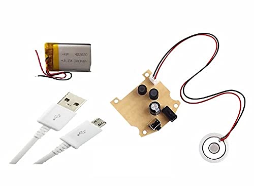 BAIAI 5V DCUltrasonic Humidifiers Power Circuit Board with Atomizing Chip Free (USB Cable + LIPO Battery) (B098MQ8W9P) Amazon Price History, Amazon Price Tracker