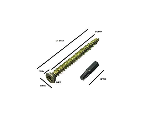 Vis à béton 7,5 x 152 mm boîte de 200 vis de fixation maçonnerie et Torx