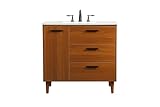 ARS Concepts 36 Single Bathroom Vanity, Soft-Close, Teak