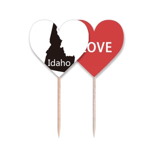 Palillo de dientes de Idaho de madera tallada con mapa de EE. UU. 2