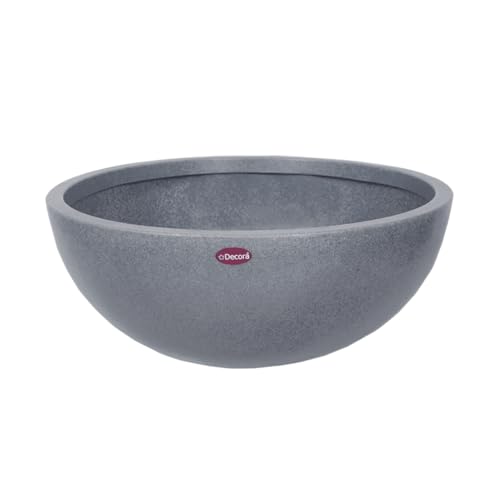 ENGRAFT SAPLINGS DECORA Bowl Tropic Pot (Stone Grey)(Large)(BT22)(Without Drainage Hole) || Pots For Plants Polymer || Lightweight || Indoor-Outdoor || Non-Breakable || Non-Fading || Plant Directly