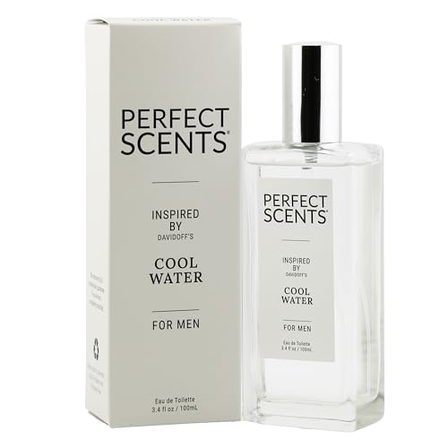 Perfect Scents Fragrances, Inspired by Davidoff’s Cool Water, Men’s Eau de Toilette, CLEAN, Vegan, Paraben-Free, Phthalate-Free, Never Tested on Animals, 3.4 Fluid Ounces