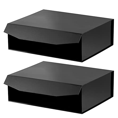 PACKGILO Extra Large Gift Box 16.5x13x5.3 In Black Magnetic Boxes for Gifts