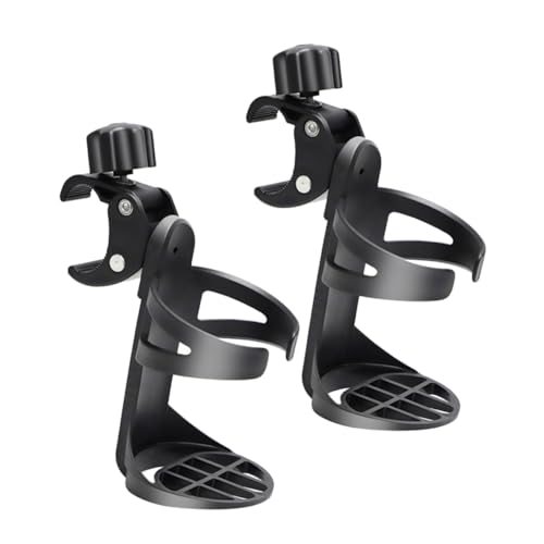 BESTonZON 2Pcs Wheelchair Cup Holder Durable and Reliable Stroller Drink Holder for Adults and Seniors Easy to Install Bracket for Mobility Devices Secure Design