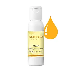 Purenso Select - Matte Yellow Liquid Pigment Color, 30g (Non Bleeding Dye for Soap Making)