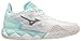 Mizuno Wave Enforce Tour All Court Women's Tennis Shoe, White Turquoise, 8 Medium