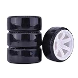 WONFAST 4Pcs 63mm RC Drift Car Tires Hard Tyres Plastic Wheel Rims for 1/10 On-Road Drifting Car for...