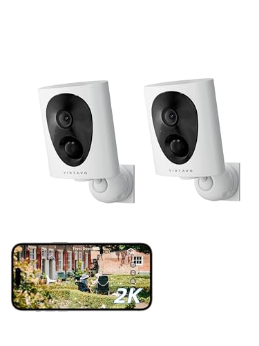 virtavo 防犯カメラ 屋外 ワイヤレス 充電式 カラフルナイトビジョン...
