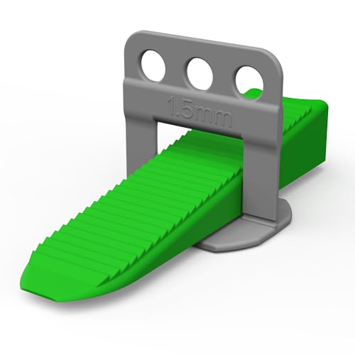 Marten Level UP | Fliesen-Nivelliersystem Set 1mm, 1,5mm, 2mm, 3mm | Perfekte Ergebnisse für Boden- und Wandbeläge | 5-15 mm Fliesenstärke (SET 150 + 50 + 1, 1,5 MM)