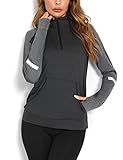 Laufshirt mit Reißverschluss: Das Damen-Sweatshirt verfügt über einen 1/4-Reißverschluss und einen Stehkragen, um Ihren Hals effektiv zu schützen.