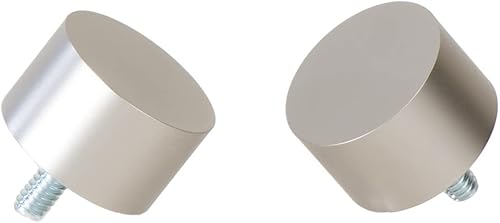 Ivilon Remates de tapa de extremo para barras de cortina de 78 y 1 pulgada de diámetro, color níquel satinado