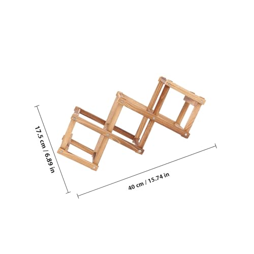 Soporte de vino de madera BESPORTBLE para 5 botellas miniatura 2