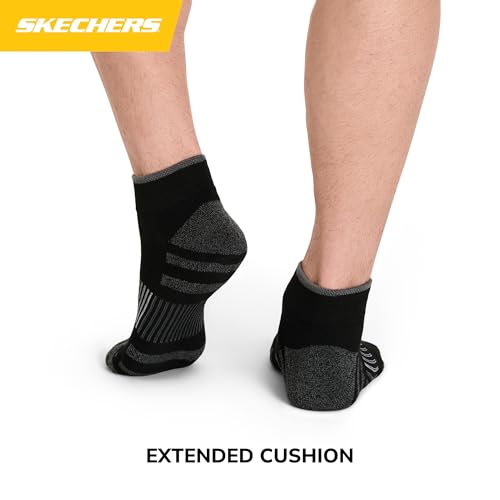 Skechers Men's 8-Pack Work Collection Quarter Crew Socks, Extended Cushion & Mesh Ventilation4