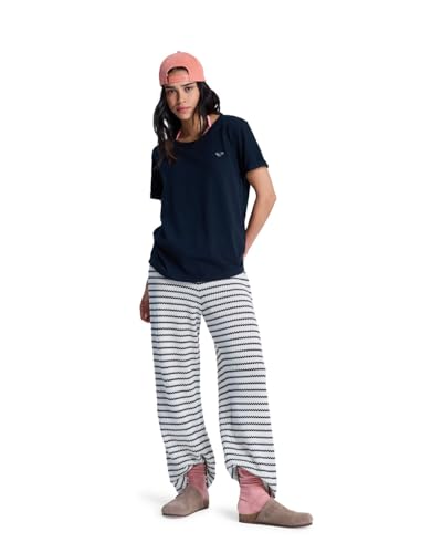 T-Shirt Roxy Oceanwave Regular Noir Léger Évitant la Chaleur d'Été