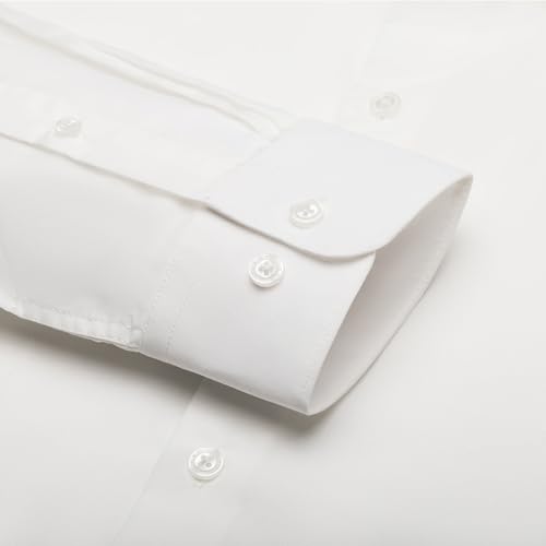 DKNY Men's Slim Fit Dress Shirts Solid Long Sleeve Stretch Wrinkle-Free Formal Shirt Business Casual Button Up Shirts - Image 6