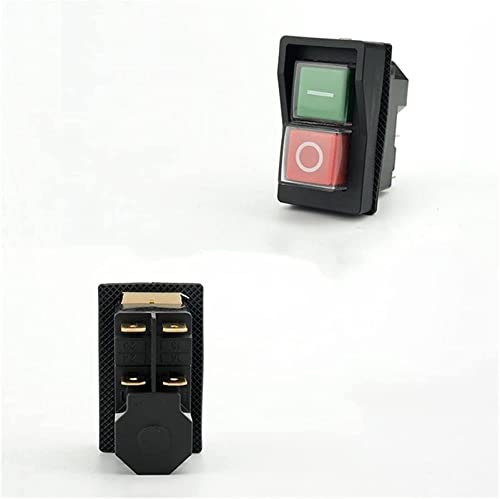 EHGLGFTK Power Switch Button 1Pcs 4pin Waterproof Magnetic Explosion-Proof pushbutton Switch kld-28 5E4 IP55 220v Magnetic Starter electromagnetic switches