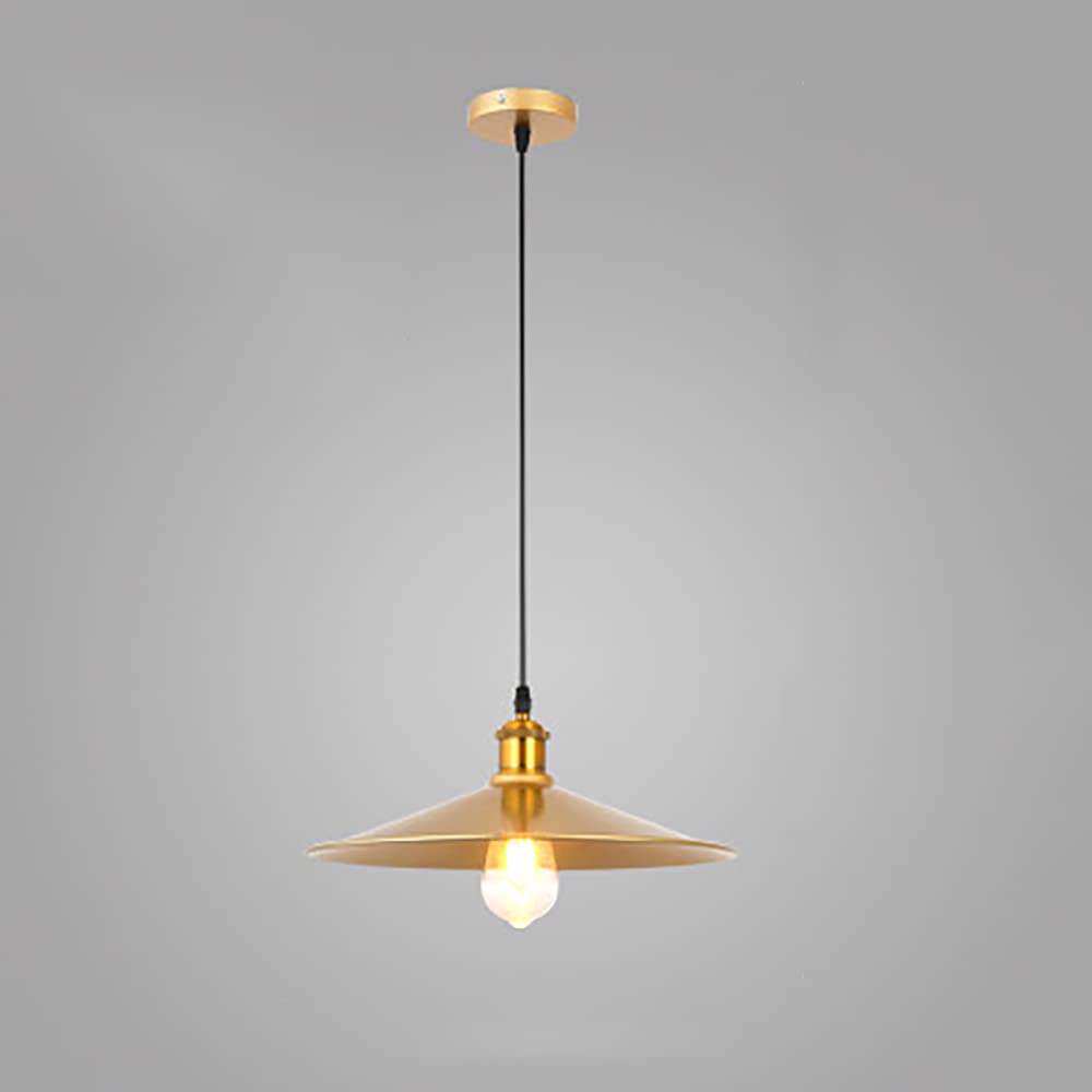 Abat-jour doré E27 pour luminaire de loft et plafonnier rétro en métal noir Lucky Star