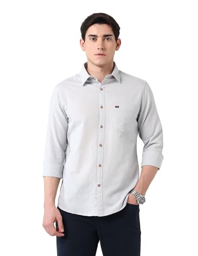 Image of AD by Arvind Modern Slim Fit Solid Shirt