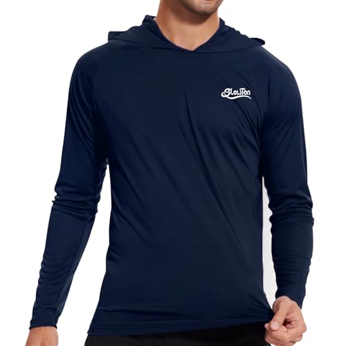 Listado de Ropa de Pesca para Hombre Top 5. 49 SlowTon Camisetas de Manga Larga para Hombre, Protección Solar UPF 50+ Secado Rápido Transpirable Camisetas de Pesca con Capucha, Adecuado para Surf Playa Fitness Pesca Yoga...
