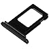 jbTec SIM-Tray Karten-Halter passend für Apple iPhone XR - Slot Schlitten Card Kartenhalter Karte Rahmen Simkarten Simkartenhalter Holder Handy, Farbe:Schwarz