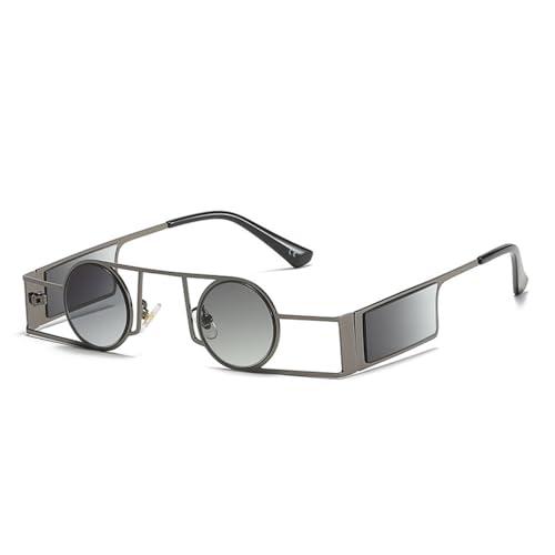 Lunettes de soleil rondes Punk hommes lunettes de mode Steampunk rétro femmes